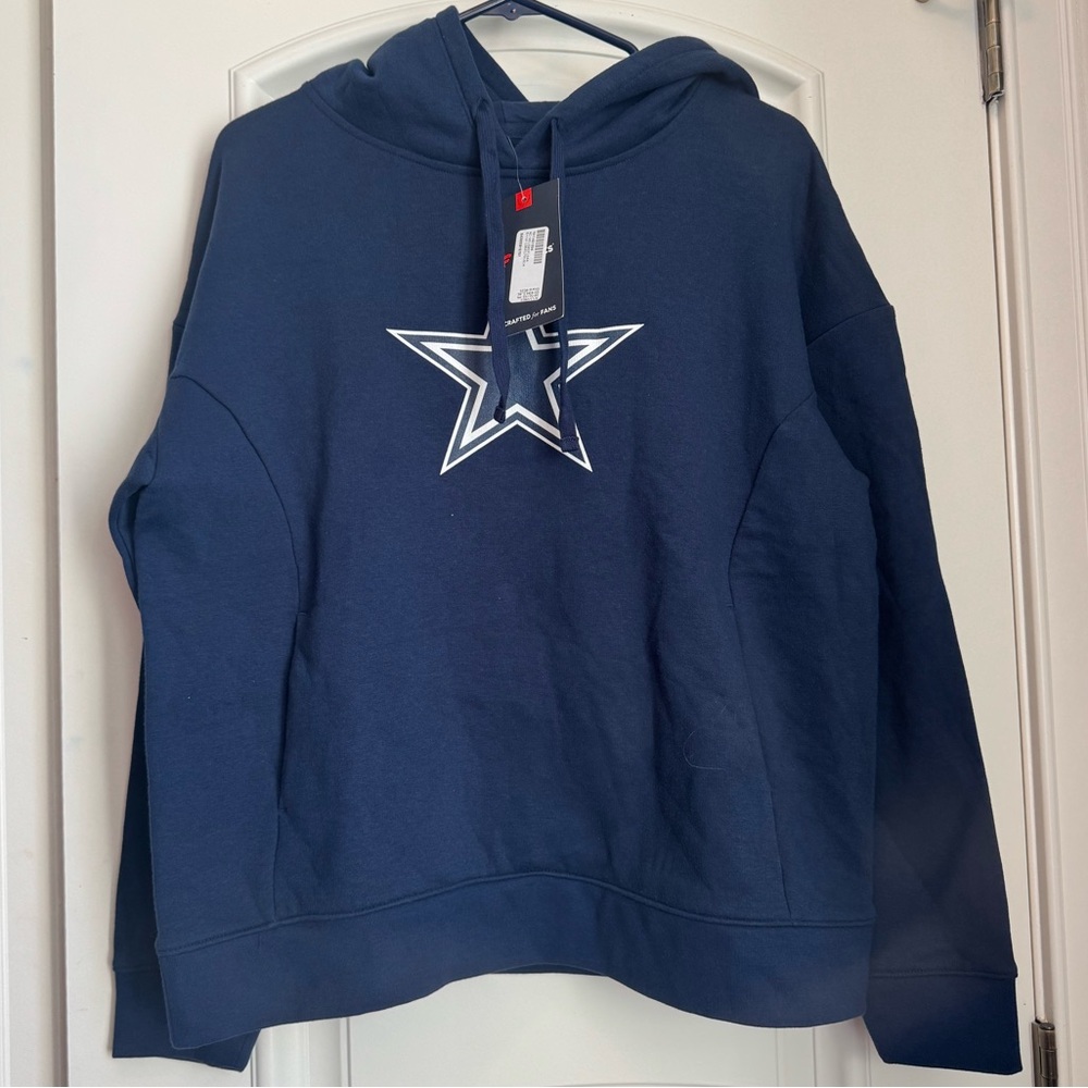 Women’s Dallas Cowboys Navy Blue Star Logo Hoodie Sweatshirt NWT